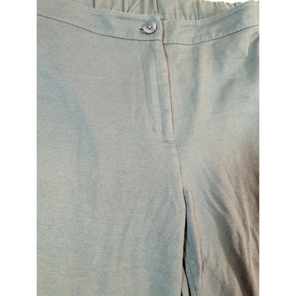 Eileen Fisher Petite Olive Green Organic Cotton Blend Pants  Cropped PL‎ - Picture 4 of 8